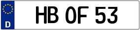 Trailer License Plate